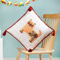 Cat Embroidered Cushion Cover With Tassels 42x42cm