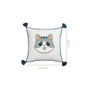 Cat Embroidered Kids Cushion Cover 42x42cm