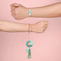 Aqua String Of Pearls Rakhi Lumba Hamper Set Of 4 With Gift Box And Card