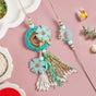Aqua String Of Pearls Rakhi Lumba Hamper Set Of 4 With Gift Box And Card