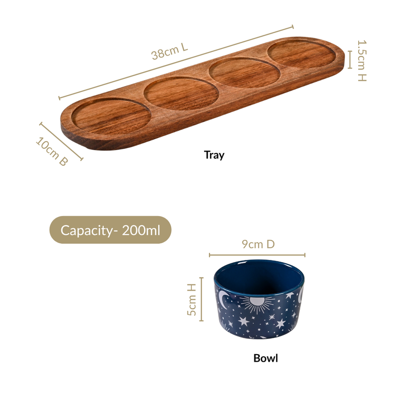 Celestial Charm Serving Platter Set Of 5