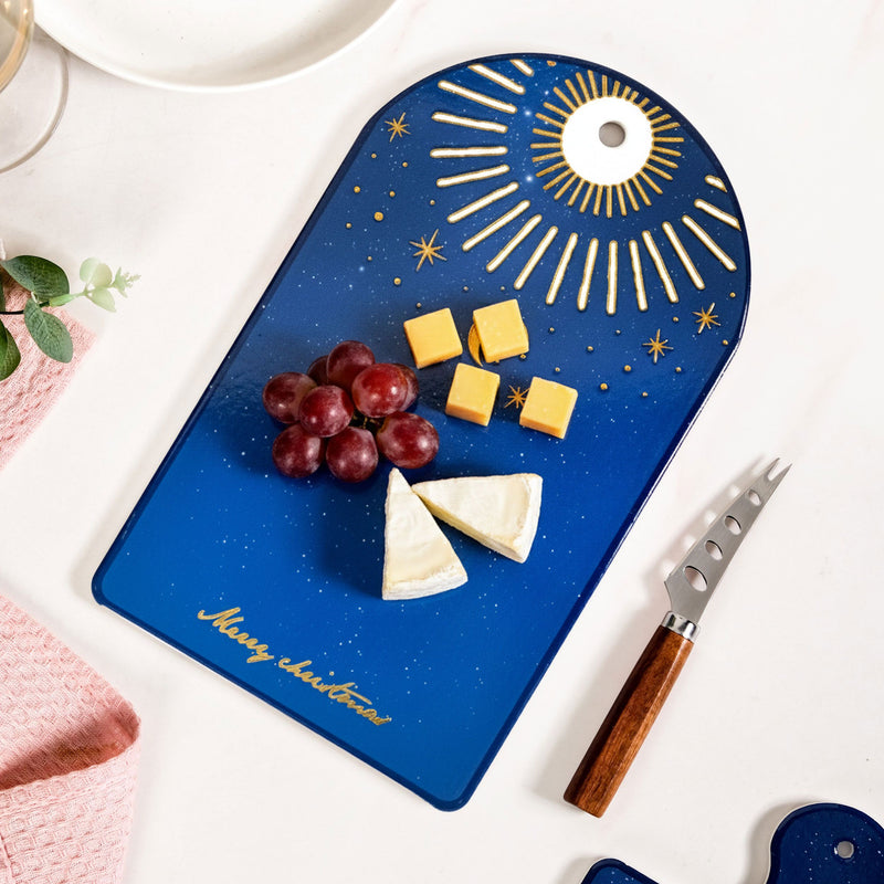 Celestial Charm Cheese Platter With Knife Set Of 2