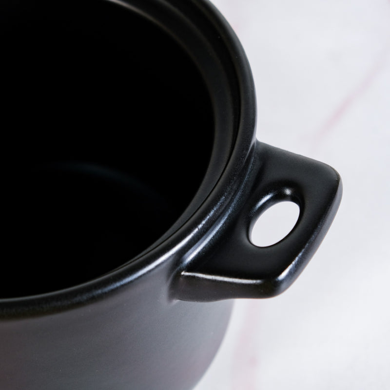 Ceramic Porridge Pot Pink And Black 4300ml