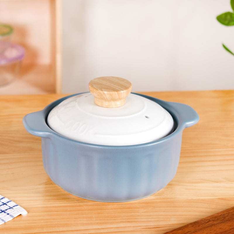Ceramic Stew Pot With Lid And Handle 2000ml