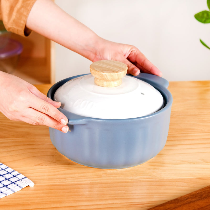 Ceramic Stew Pot With Lid And Handle 2000ml