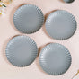 Grey Scallop Dinner Plates Set Of 4 10 Inch - Dinner plates, dinner plate set, ceramic dinner plates, dinner plates set of 4