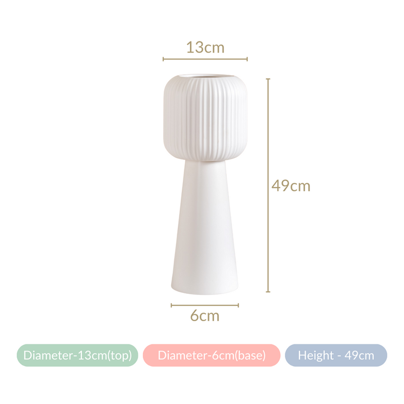 Nordic Decorative Floor Vase White