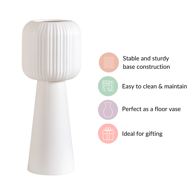 Nordic Decorative Floor Vase White