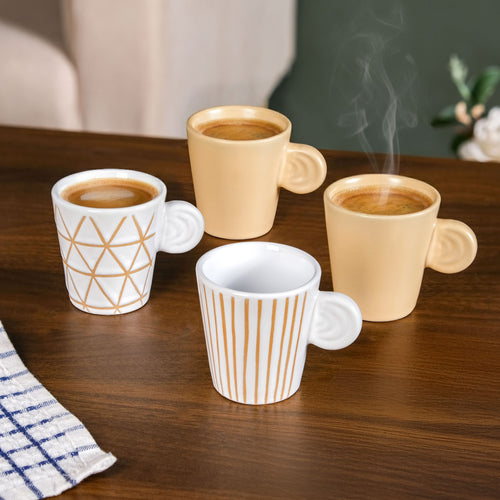 Ceramic Espresso Coffee Cup Set Of 4 100ml