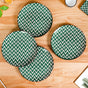 Set Of 4 Oscilla Ceramic Dinner Plate Green 11 Inch