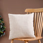 Chambray Cotton Cushion Cover With Floral Embroidery