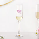 Champagne Glass With 3D Pink Bow 200ml