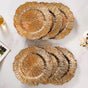 Luxury Gold Reef Charger Plate Set Of 6 12 Inch- Charger plates, decorative plates, plates set of 6, service plates, under plates, gold charger plates