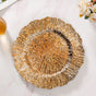 Luxury Gold Reef Charger Plate Set Of 6 12 Inch- Charger plates, decorative plates, plates set of 6, service plates, under plates, gold charger plates