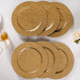 Gold Shimmer Charger Plate Set Of 6 13 Inch - Charger plates, decorative plates, plates set of 6, service plates, under plates, gold charger plates