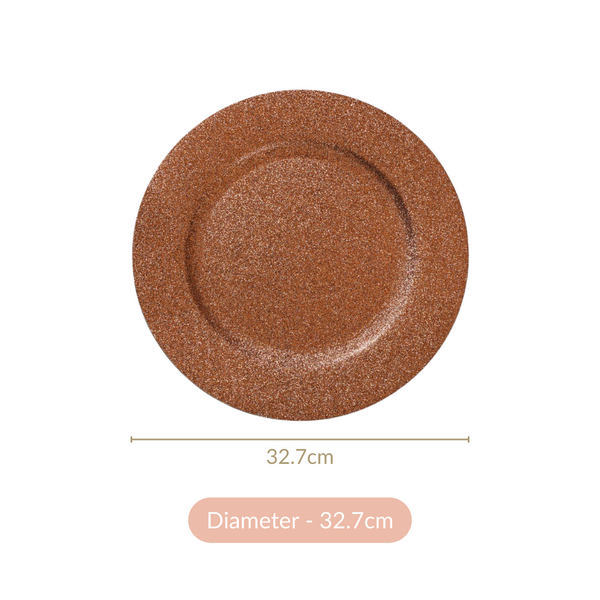 Bronze Shimmer Charger Plate Set Of 6 13 Inch