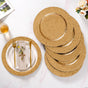 Gold Shimmer Charger Plate Set Of 6 13 Inch - Charger plates, decorative plates, plates set of 6, service plates, under plates, gold charger plates