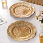 Luxury Gold Reef Charger Plate Set Of 6 12 Inch- Charger plates, decorative plates, plates set of 6, service plates, under plates, gold charger plates