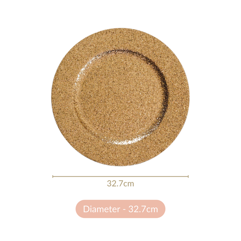 Gold Shimmer Charger Plate Set Of 6 13 Inch - Charger plates, decorative plates, plates set of 6, service plates, under plates, gold charger plates