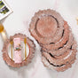 Rose Gold Reef Design Charger Plate Set Of 6 12 Inch- Charger plates, decorative plates, plates set of 6, service plates, under plates