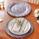 Sparkle Grey Charger Plate Set Of 6 13 Inch