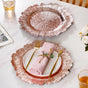 Rose Gold Reef Design Charger Plate Set Of 6 12 Inch- Charger plates, decorative plates, plates set of 6, service plates, under plates