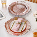 Wavy Design Charger Plate Pink Set Of 6 12.5