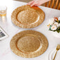 Gold Shimmer Charger Plate Set Of 6 13 Inch - Charger plates, decorative plates, plates set of 6, service plates, under plates, gold charger plates