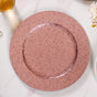 Pink Shimmer Charger Plate Set Of 6 13"
