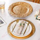 Gold Shimmer Charger Plate Set Of 6 13 Inch