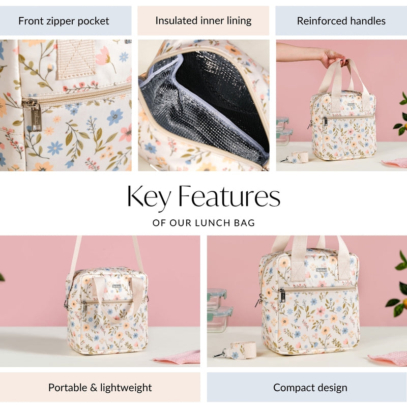 Charming Meadow Insulated Lunch Bag