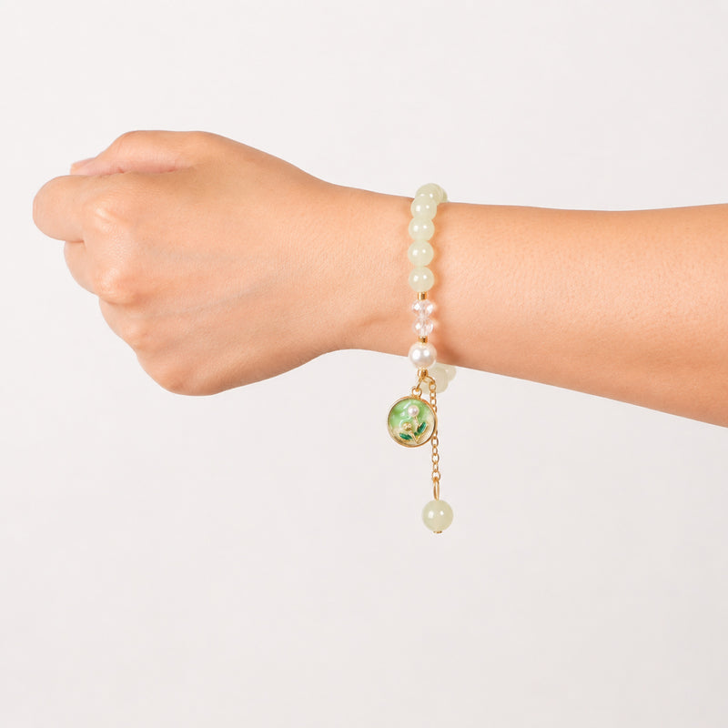 Pastel Green Bracelet Rakhi Gift Set