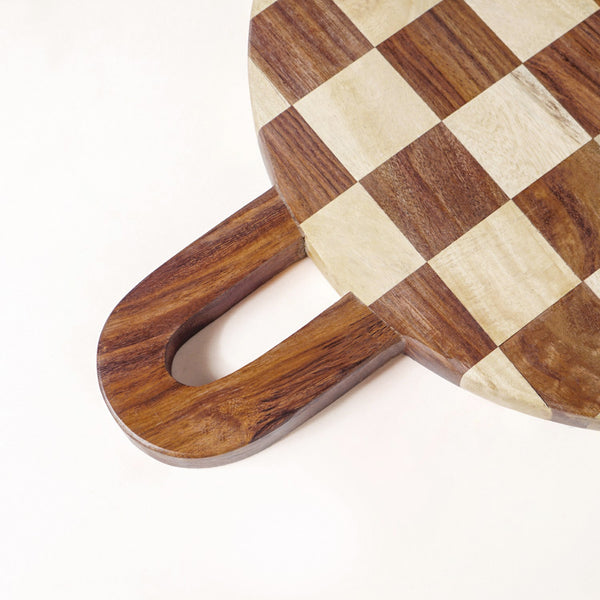 Serve And Slice Atelier Round Checkered Cheese Platter 30cm