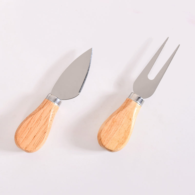 Cheese Board With Knife And Fork Set Of 3