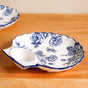 Chinoiserie Blue Ceramic Section Plates Set Of 2