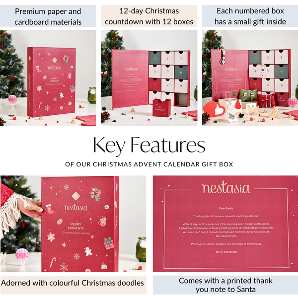 Christmas Advent Calendar Gift Box With 12 Gifts