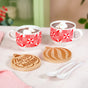 Christmas Hot Chocolate Cup Spoon And Coaster Set Of 6
