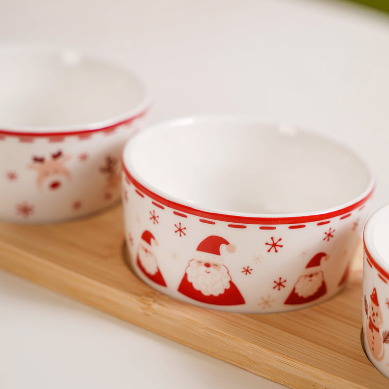 Christmas Snack Bowl Platter Set Of 4