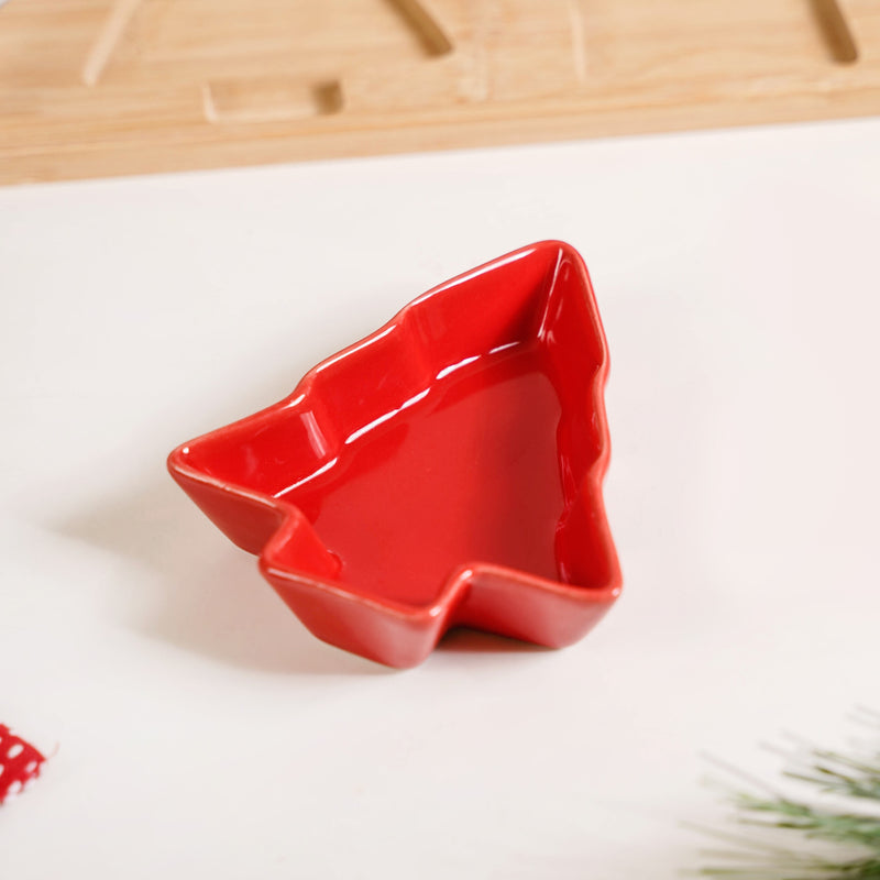 Christmas Tree And Star Platter Set Of 4