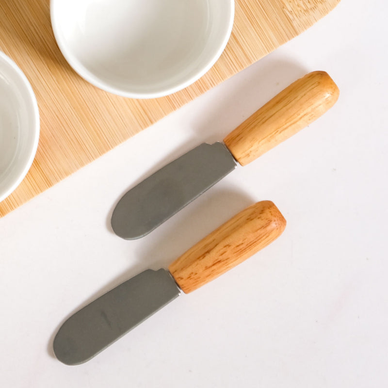 Christmas Tree Cheese Board With Bowls And Knives Set Of 5