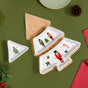 Christmas Tree Sectioned Platter Set Of 4