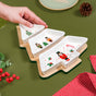 Christmas Tree Sectioned Platter Set Of 4