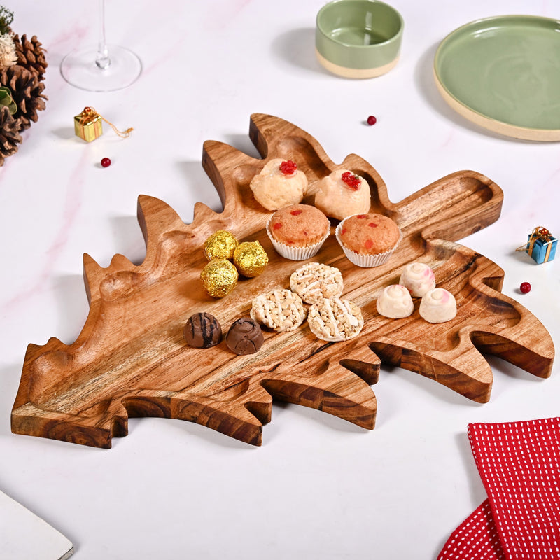Christmas Tree Sustainable Wooden Platter