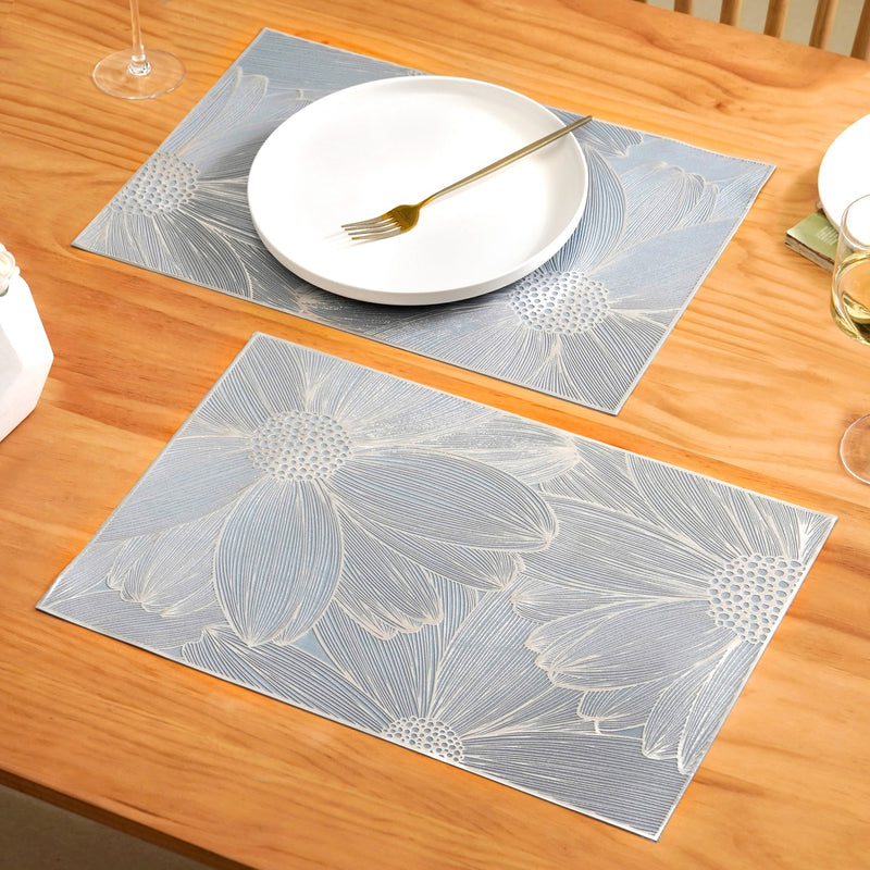 Chrome Blossom Table Mat Set Of 6