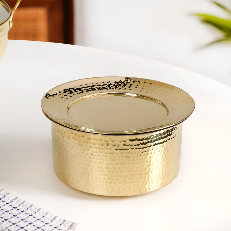 Classic Brass Patila With Lid 2000ml