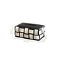 Classic Vegan Leather Tissue Box Black And White