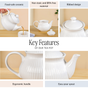 Classic Vintage Ceramic Teapot
