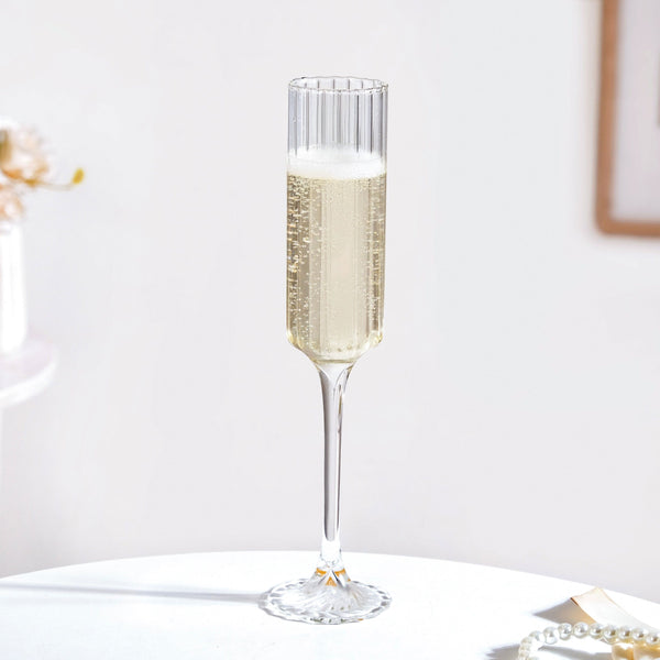 Classic Ribbed Champagne Glass 180ml