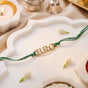 Bro Gold Finish Brass Rakhi Gift Set