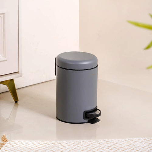 Clean Curve Dustbin With Removable Bucket Grey 3000ml11